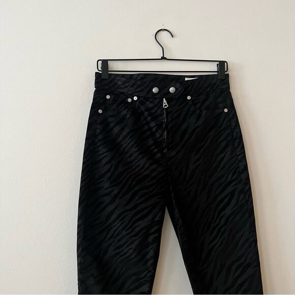 Rag & Bone Nina Velvet Zebra High Rise Jeans - Picture 3 of 6